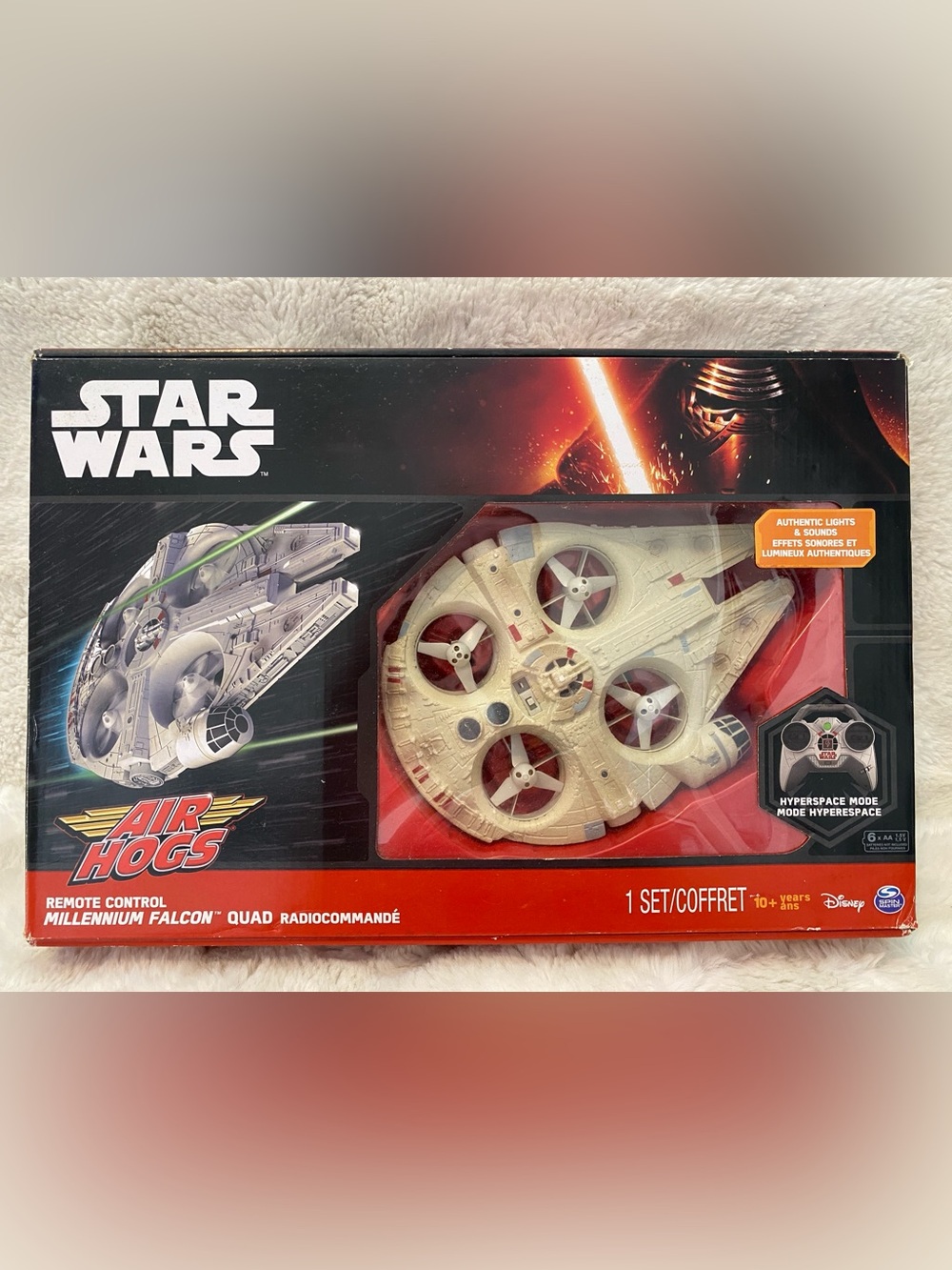 NIB Air Hogs Star Wars Millennium Falcon Quad RC Drone Remote Control